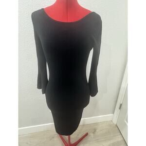 Little Black Dress Bodycon‎ Long Sleeve Flared Bell Cuff Cocktail Party